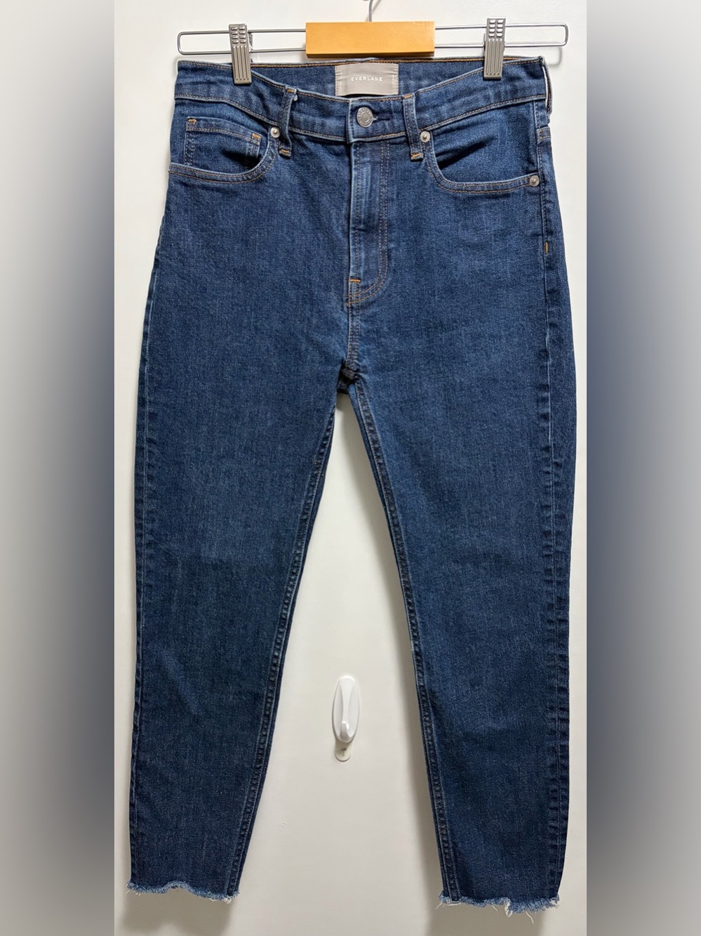 Everlane High Rise Ankle Jeans Raw Hem Women’s Size 27